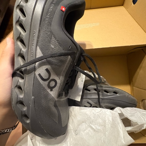 On Running Womens Black Running Shoes - Picture 3 of 4